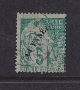 French Guiana, Scott 21 (Yvert 19), used, signed Calves