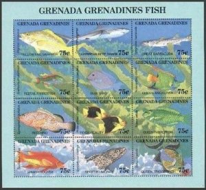 Grenada Gren 1690-1691 al sheets,MNH.Michel 1934-1957. Marine life 1994.Fish.