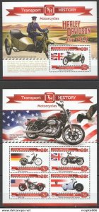 2015 Maldives History Transport Motorcycles Harley Davidson Bl+Kb ** Ml210