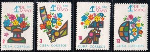 CUBA Sc# 1104-107  LABOR DAY May 1st WORKERS  Cpl set of 4  1966  MNH mint