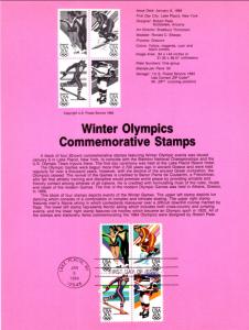 US SP633 Winter Olympics 2070a Souvenir Page FDC