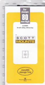 Prinz Scott Stamp Mount 80/240 BLACK Background Pack of 10 