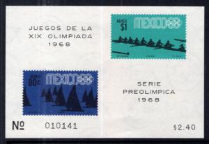 Mexico C336a Summer Olympics Souvenir Sheet MNH VF