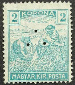 Hungary, 1922, SC#343, Harvest (MAGYAR KIR. POSTA) Unused, NG, VG