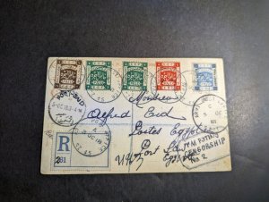 1918 Registered Egyptian Expeditionary Forces Cover Palestine Port Said Egypt