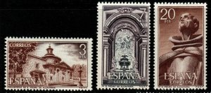 SPAIN SG2435/7 1976 SAN PEDRO DE ALCANTARA MONASTERY MNH