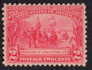 US #329 Very Fine, w/Original Gum. Never Hinged.