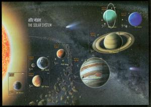 India 2018 The Solar System Space Science Mars Mercury Jupiter Venus SUN M/s MNH