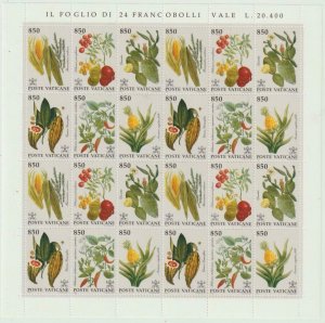 VATICAN 1992 Flora of the New  World sheet / N8579