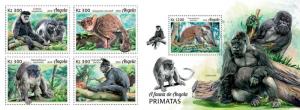 Z08 ANG18123ab ANGOLA 2018 Primates MNH ** Postfrisch Set