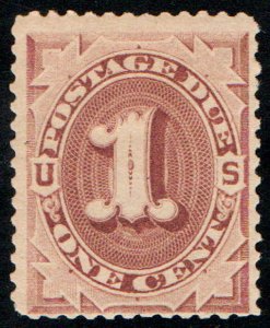 USA #J1 Fine+ OG Hr, fresh color!