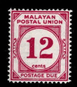 Federation of Malaya Scott J26 MH* Postage Due stamp, 1954, p14