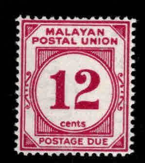 Federation of Malaya Scott J26 MH* Postage Due stamp, 1954, p14