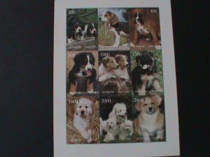 ​KYRGYZSTAN-WORLD FAMPUS LOVELY DOGS-MNH SHEET, VERY FINE-HARD TO FIND