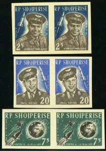 ALBANIA #657 Imperf Pairs Postage Stamp Collection Europe 1963 Mint NH