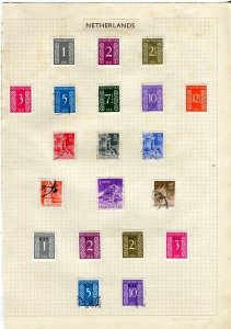 NETHERLAND INDIES; 1940s early issues useful used small range on album page