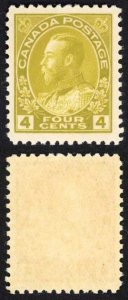 Canada SG249a 4c Yellow ochre Superb M/M (HM) Unitrade Cat 70