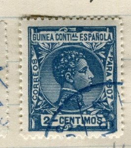 SPANISH GUINEA; 1907 early Alfonso issue fine used 2c. value