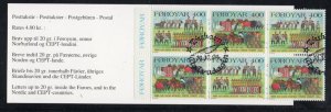 Faroe Islands Sc 275a 1994  Christmas stamp booklet pane used in booklet