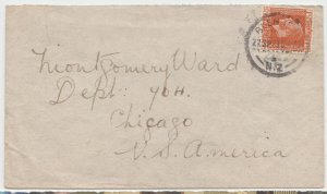 NEW ZEALAND cover postmarked Blenheim, 22 Sept. 1923 to USA