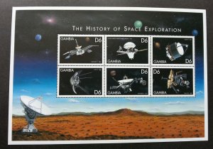 Gambia The History Of Space Exploration 1999 Astronomy Satellite (sheetlet) MNH