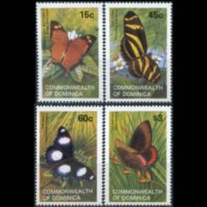 DOMINICA 1982 - Scott# 768-71 Butterflies Set of 4 NH