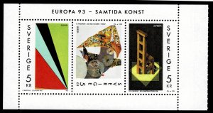 Sweden 2019a  booklet pane - MNH - Europa 93 Art