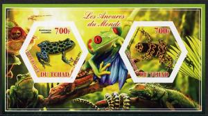 Chad 2014 Frogs & Toads #1 imperf sheetlet containing...