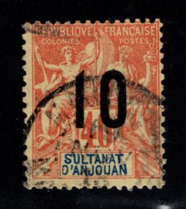 Anjouan Scott 26 Used,  perf 14x13.5 stamp
