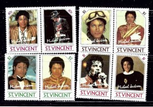 St Vincent 894-97 MNH 1985 Michael Jackson    (ap1585)