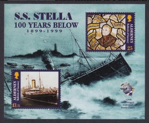 Alderney 127 Ship Souvenir Sheet MNH VF