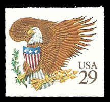 PCBstamps   US #2595 Bk Sgl 29c Liberty & Eagle, brown, MNH, (10)