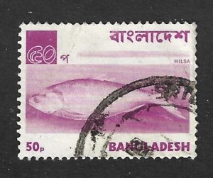 Bangladesh Scott 48 Used 50p Hilsa Fish Stamp 2017 CV $4.00