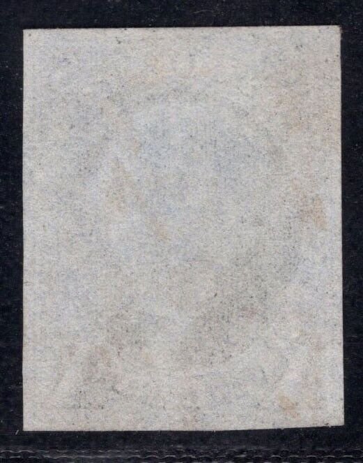 MOMEN: US STAMPS #2 IMPERF BLUE CANCEL USED VF+ LOT #82667*