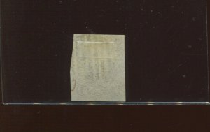 1a Franklin Imperf Used Stamp with BLACK Cancel with PSAG Cert (Bz 304) 