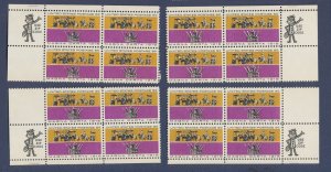 USA - Scott 1265  - MNH matched ZIP blocks - Magna Carta