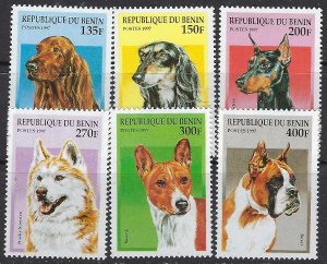 Benin 980-86 MNH 1997 Dogs (102)(ad4917)