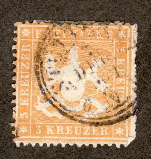 Wurttemberg Early Issue Single Used d!