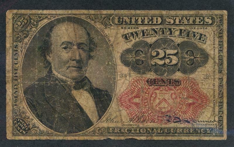 UNITED STATES (US) FRACTIONAL CURRENCY 25c FIFTH ISSUE