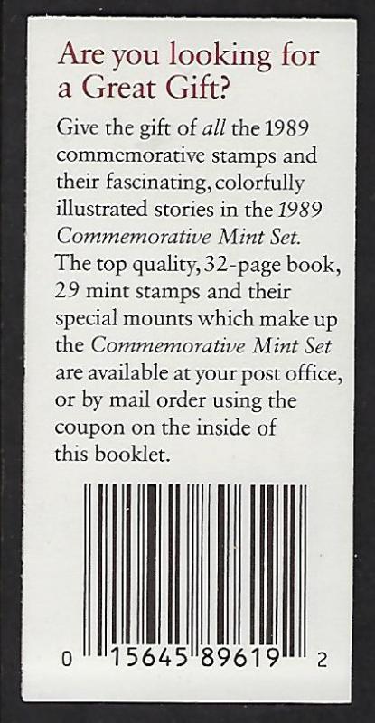 BK167 Catalog # Complete Booklet $5.00 face value 20 25ct Christmas Stamps P#1