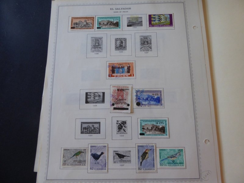 Salvador 1923-1963 Stamp Collection on Scott Album Pages