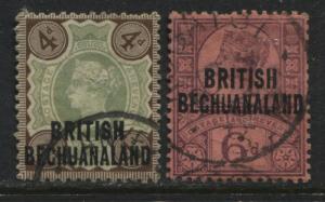 British Bechuanaland 1897 4d & 6d overprinted QV Jubilees used 