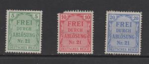 Germany Prussia Scott# OL3, OL4 damaged OL5  Local Official Stamp unused  single