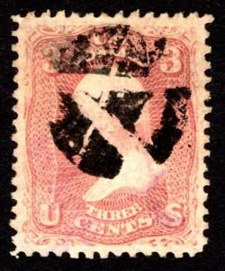 1861, US 3c, Superb GEM, Used, Sc 65