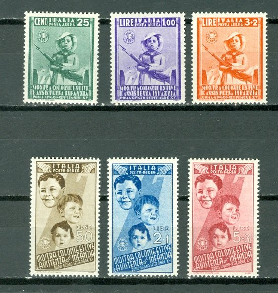 ITALY CHILDREN #C89-94...MINT VERY LIGHT H...$96.00