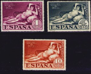 Spain 397-399 Famous Goya Nude Set MVLH