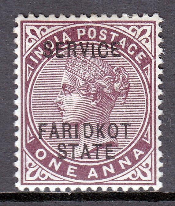 India (Faridkot) - Scott #O2 - MH - Pencil on reverse - SCV $1.50