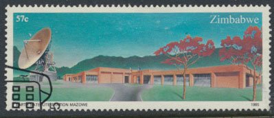 Zimbabwe SG 658  SC# 492  Used   Earth Satellite  Station  see detail and scan