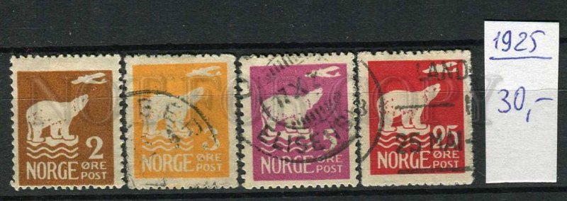 265337 NORWAY 1925 year used stamps POLAR BEAR