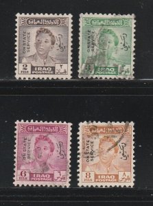 Iraq O124-O125, O128-O129 U Overprints